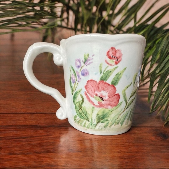 Maxcera Rabbit & Floral Ceramic Mug – Cottagecore Spring Easter Tea Cup - Picture 4 of 10